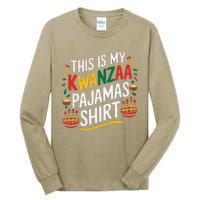 This Is My Kwanzaa Pajamas Kinara Funny African American Tall Long Sleeve T-Shirt