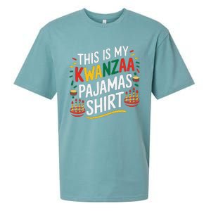 This Is My Kwanzaa Pajamas Kinara Funny African American Sueded Cloud Jersey T-Shirt