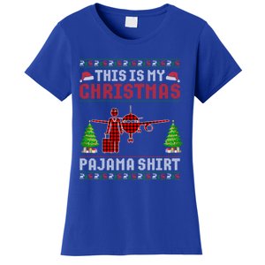 This Is My Christmas Pajama Flight Attendant Ugly Gift Women's T-Shirt