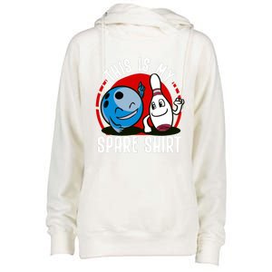 This Is My Spare Bowling Alley Gutter Pins Bowling Womens Funnel Neck Pullover Hood