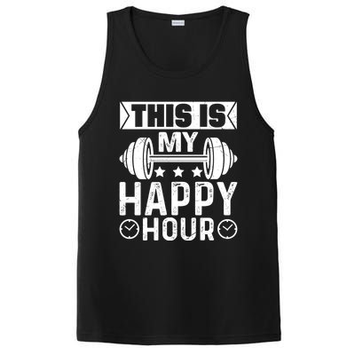 This Is My Happy Hour Gym Lovers Fitness Workout Costume Gift PosiCharge Competitor Tank