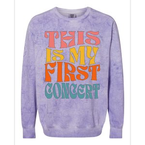 This Is My First Concert Colorblast Crewneck Sweatshirt