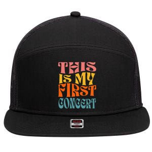 This Is My First Concert 7 Panel Mesh Trucker Snapback Hat