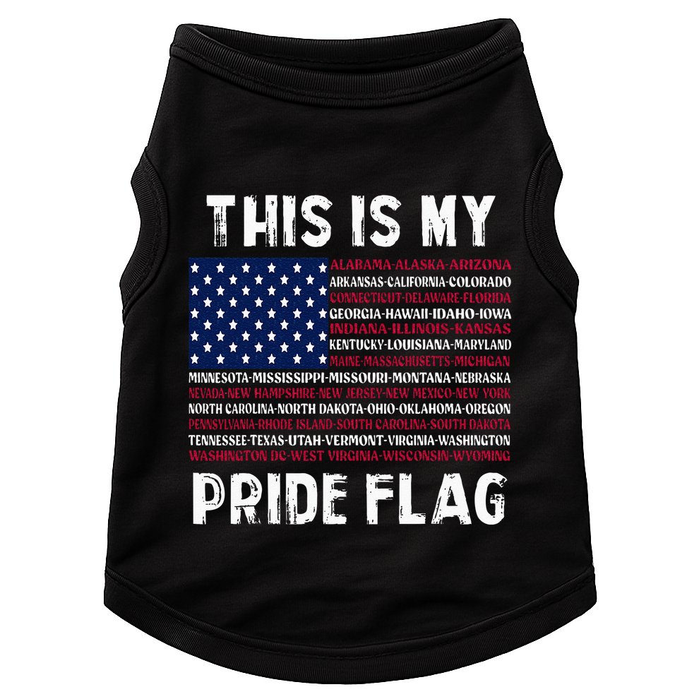 This Is My Pride Flag USA US Flag Patriotic Doggie Tank
