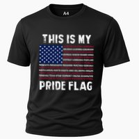 This Is My Pride Flag USA US Flag Patriotic Cooling Performance Crew T-Shirt