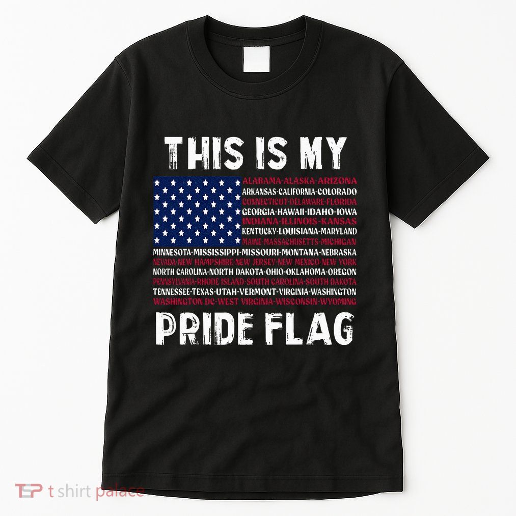 This Is My Pride Flag USA US Flag Patriotic Tall T-Shirt