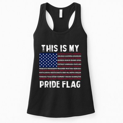 This Is My Pride Flag USA US Flag Patriotic Womens Tank Top