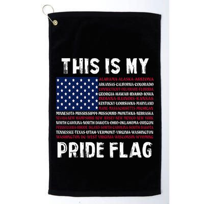 This Is My Pride Flag USA US Flag Patriotic Golf Towel
