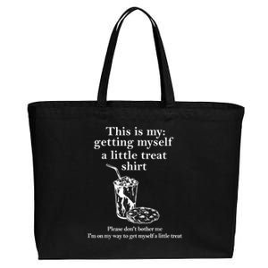 This Is My Getting Myself A Little Treat Cotton Canvas Jumbo Tote