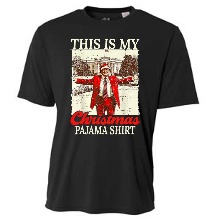 This Is My Christmas Pajamas Christmas Santa Trump Xmas Cooling Performance Crew T-Shirt