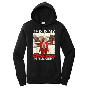 This Is My Christmas Pajamas Christmas Santa Trump Xmas Women's Pullover Hoodie