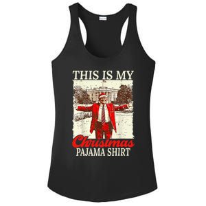 This Is My Christmas Pajamas Christmas Santa Trump Xmas Ladies PosiCharge Competitor Racerback Tank