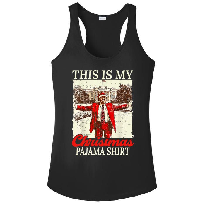 This Is My Christmas Pajamas Christmas Santa Trump Xmas Ladies PosiCharge Competitor Racerback Tank