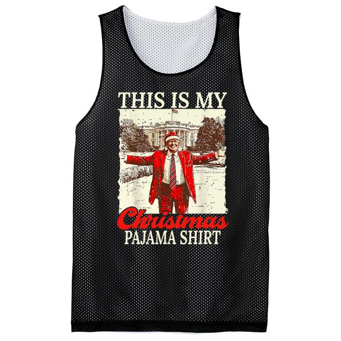 This Is My Christmas Pajamas Christmas Santa Trump Xmas Mesh Reversible Basketball Jersey Tank