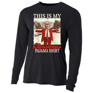 This Is My Christmas Pajamas Christmas Santa Trump Xmas Cooling Performance Long Sleeve Crew