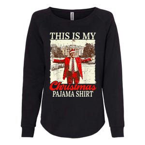 This Is My Christmas Pajamas Christmas Santa Trump Xmas Womens California Wash Sweatshirt