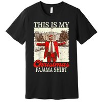 This Is My Christmas Pajamas Christmas Santa Trump Xmas Premium T-Shirt