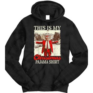 This Is My Christmas Pajamas Christmas Santa Trump Xmas Tie Dye Hoodie