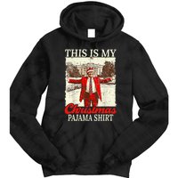 This Is My Christmas Pajamas Christmas Santa Trump Xmas Tie Dye Hoodie