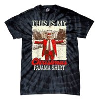 This Is My Christmas Pajamas Christmas Santa Trump Xmas Tie-Dye T-Shirt