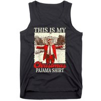 This Is My Christmas Pajamas Christmas Santa Trump Xmas Tank Top