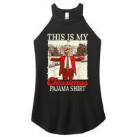 This Is My Christmas Pajamas Christmas Santa Trump Xmas Women's Perfect Tri Rocker Tank