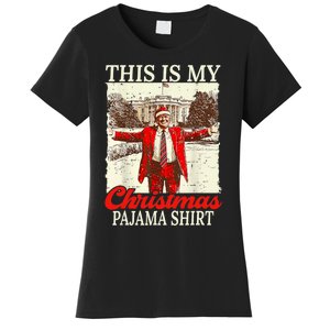 This Is My Christmas Pajamas Christmas Santa Trump Xmas Women's T-Shirt