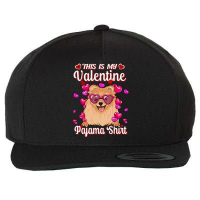 This Is My Valentine Pajama Gift Pomeranian Lovers Gift Wool Snapback Cap