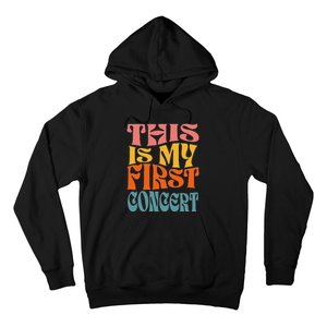 This Is My First Concert Music Event Retro Groovy Hoodie