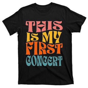 This Is My First Concert Music Event Retro Groovy T-Shirt