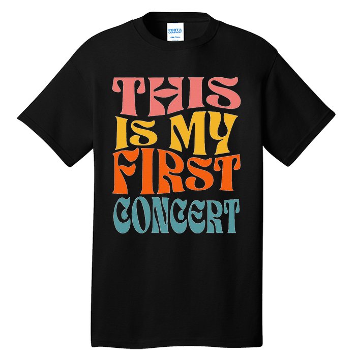 This Is My First Concert Music Event Retro Groovy Tall T-Shirt