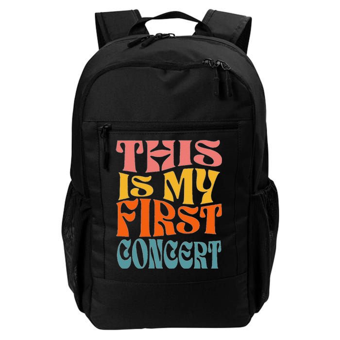 This Is My First Concert Music Event Retro Groovy Daily Commute Backpack