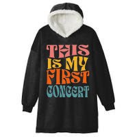 This Is My First Concert Music Event Retro Groovy Hooded Wearable Blanket