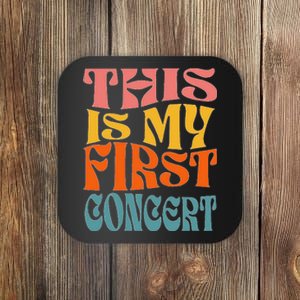 This Is My First Concert Music Event Retro Groovy Coaster