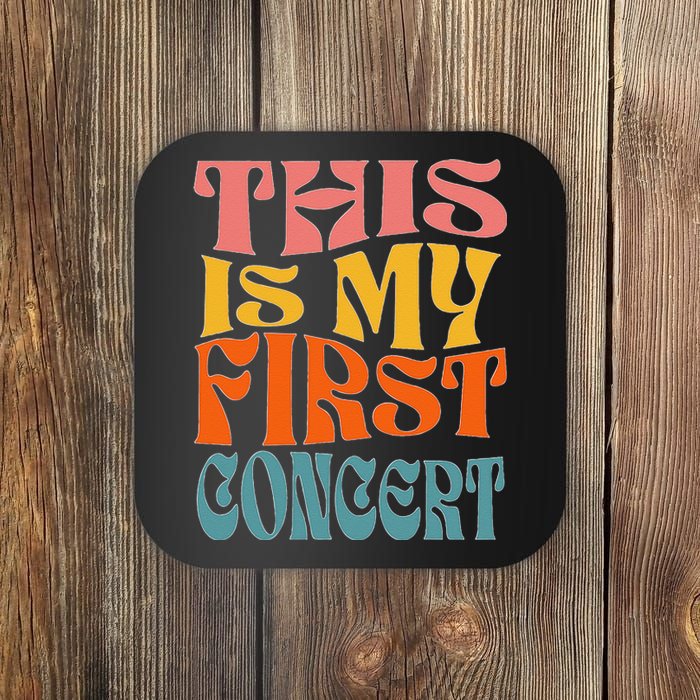 This Is My First Concert Music Event Retro Groovy Coaster