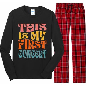 This Is My First Concert Music Event Retro Groovy Long Sleeve Pajama Set