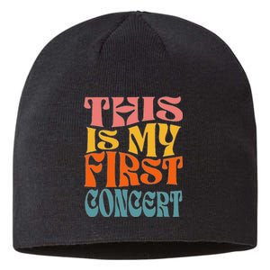 This Is My First Concert Music Event Retro Groovy Sustainable Beanie