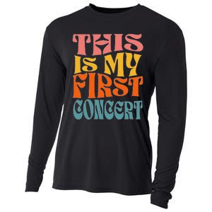 This Is My First Concert Music Event Retro Groovy Cooling Performance Long Sleeve Crew