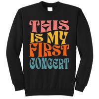 This Is My First Concert Music Event Retro Groovy Tall Sweatshirt