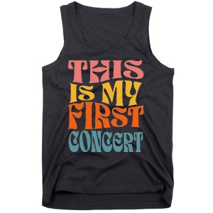 This Is My First Concert Music Event Retro Groovy Tank Top