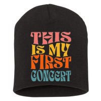 This Is My First Concert Music Event Retro Groovy Short Acrylic Beanie