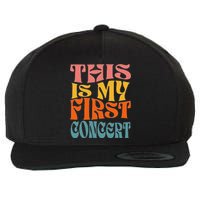 This Is My First Concert Music Event Retro Groovy Wool Snapback Cap