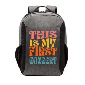 This Is My First Concert Music Event Retro Groovy Vector Backpack