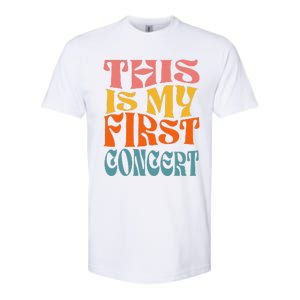 This Is My First Concert Music Event Retro Groovy Softstyle CVC T-Shirt