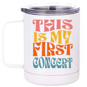 This Is My First Concert Music Event Retro Groovy 12 oz Stainless Steel Tumbler Cup