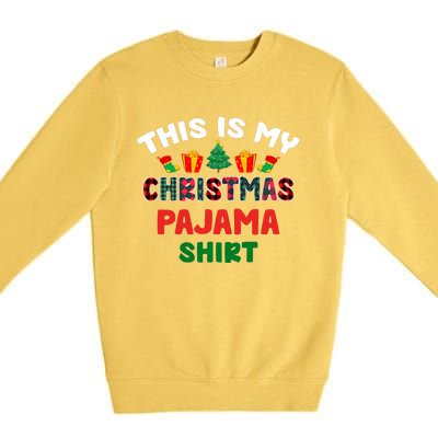 This Is My Christmas Pajama Xmas Matching Women Pjs Premium Crewneck Sweatshirt