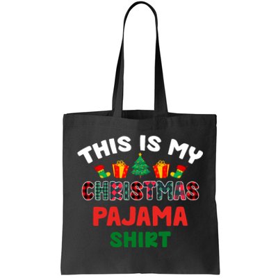 This Is My Christmas Pajama Xmas Matching Women Pjs Tote Bag