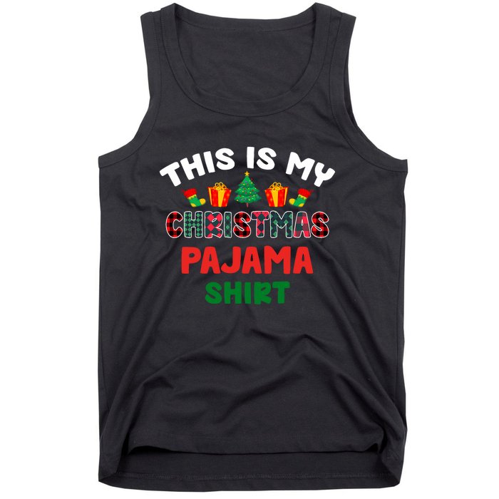 This Is My Christmas Pajama Xmas Matching Women Pjs Tank Top