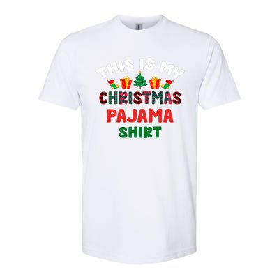 This Is My Christmas Pajama Xmas Matching Women Pjs Softstyle CVC T-Shirt