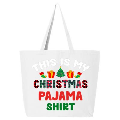 This Is My Christmas Pajama Xmas Matching Women Pjs 25L Jumbo Tote